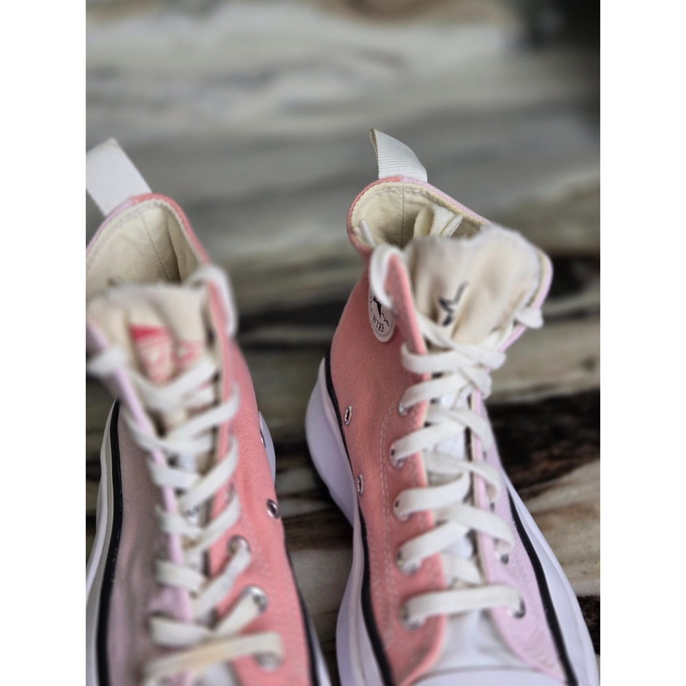 Converse Run Star Hike High Top Pink White Colorblock Platform Sneakers Lugged - Picture 5 of 13